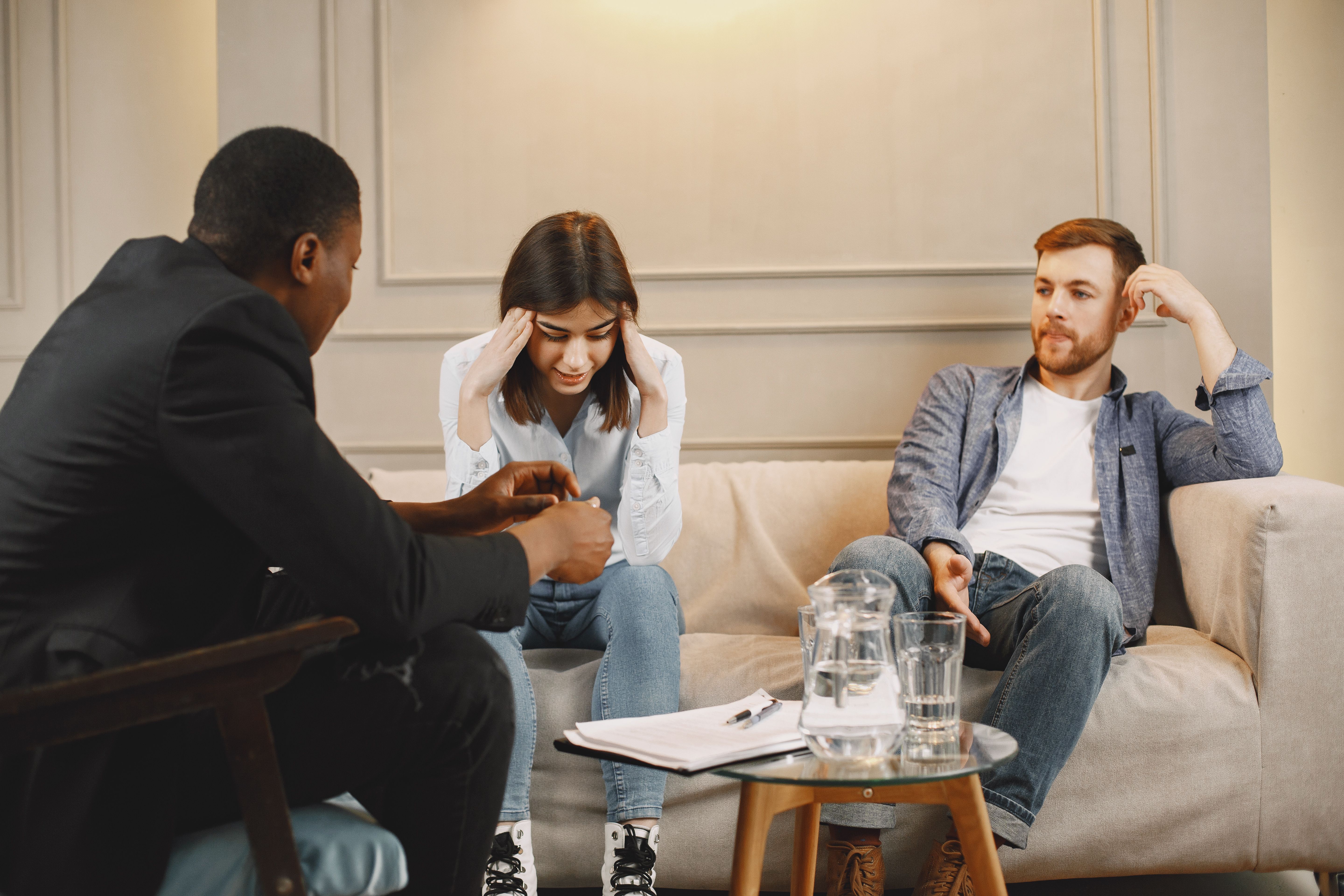 Couples counseling session